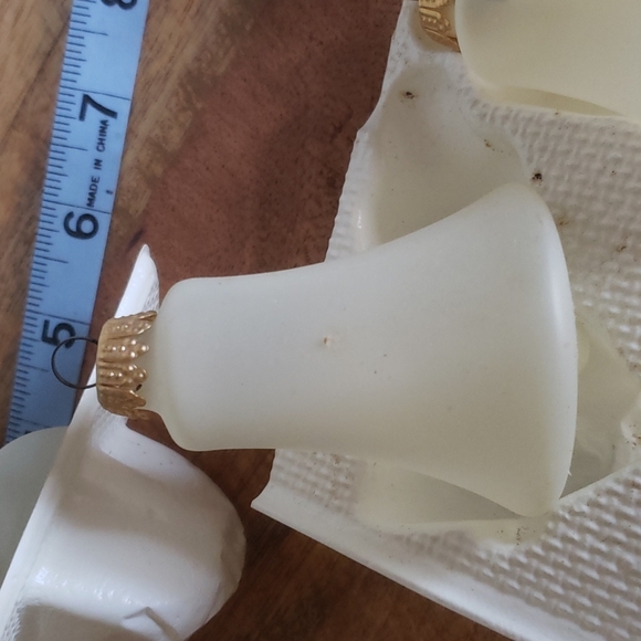 Vintage West Germany glass bell Christmas ornaments bundle of 5 - Picture 9 of 10